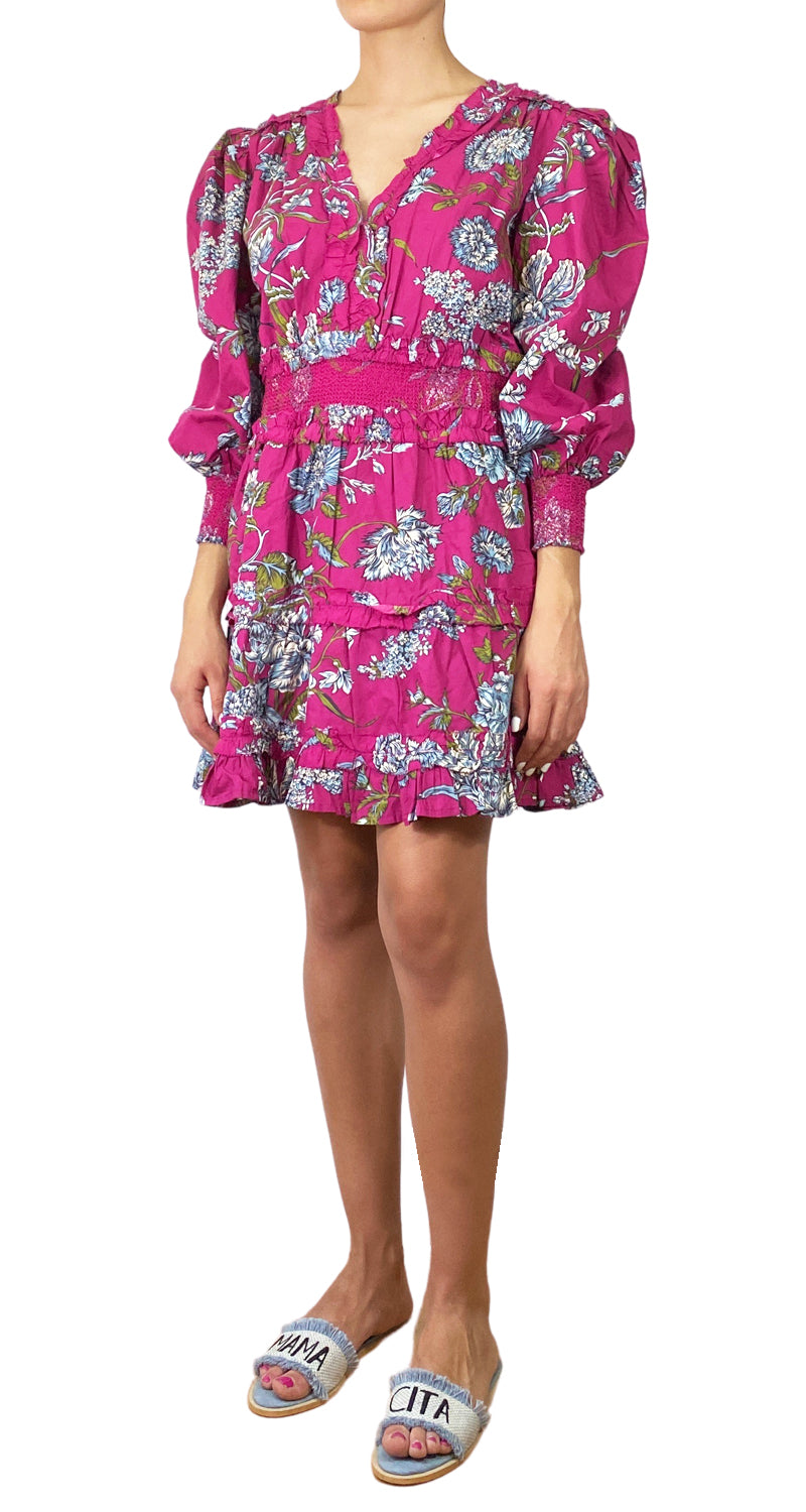Vestido Fucsia Flores