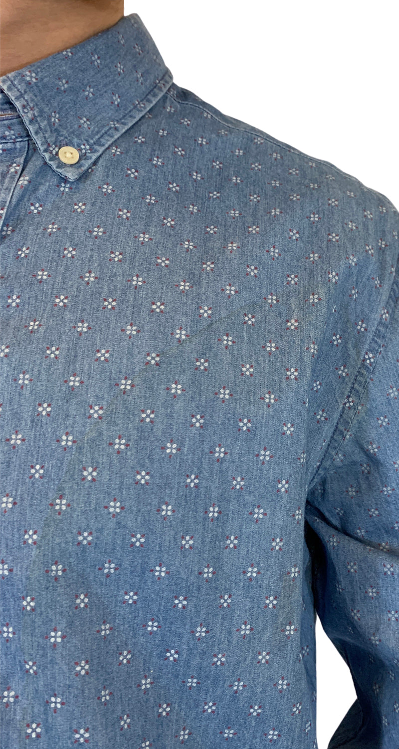 Camisa Denim Flores