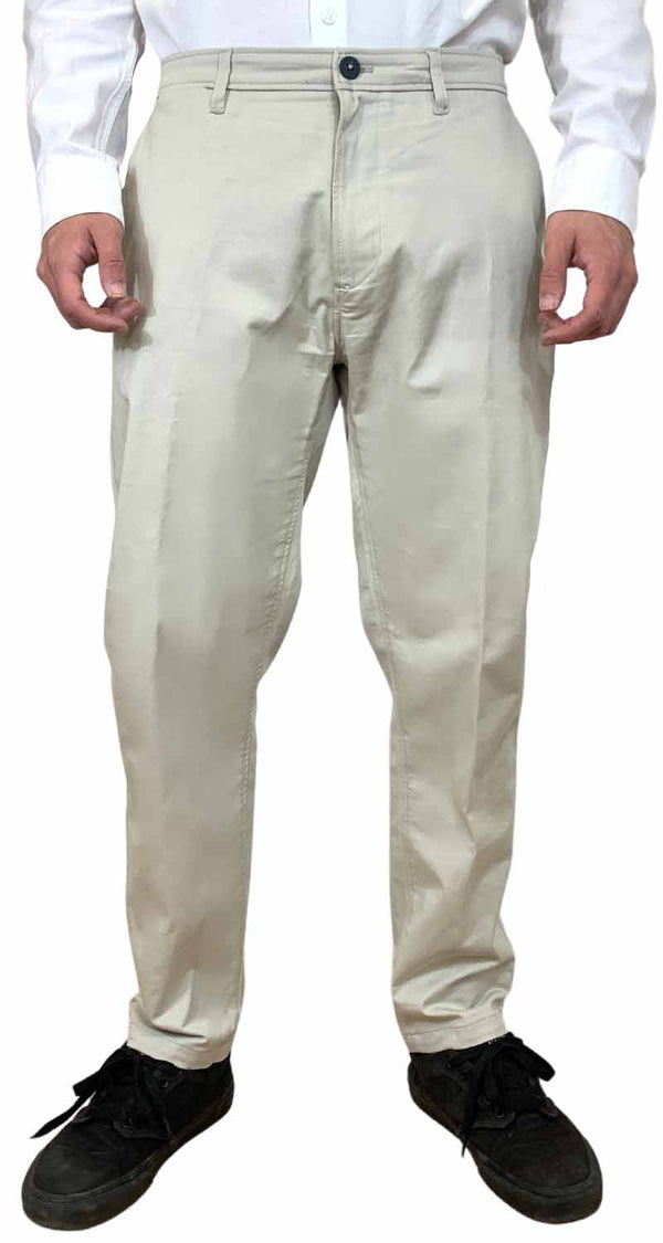 Pantalón de Tela Beige