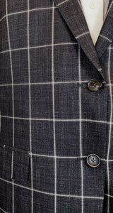 Traje Dos Piezas Negro a Cuadros