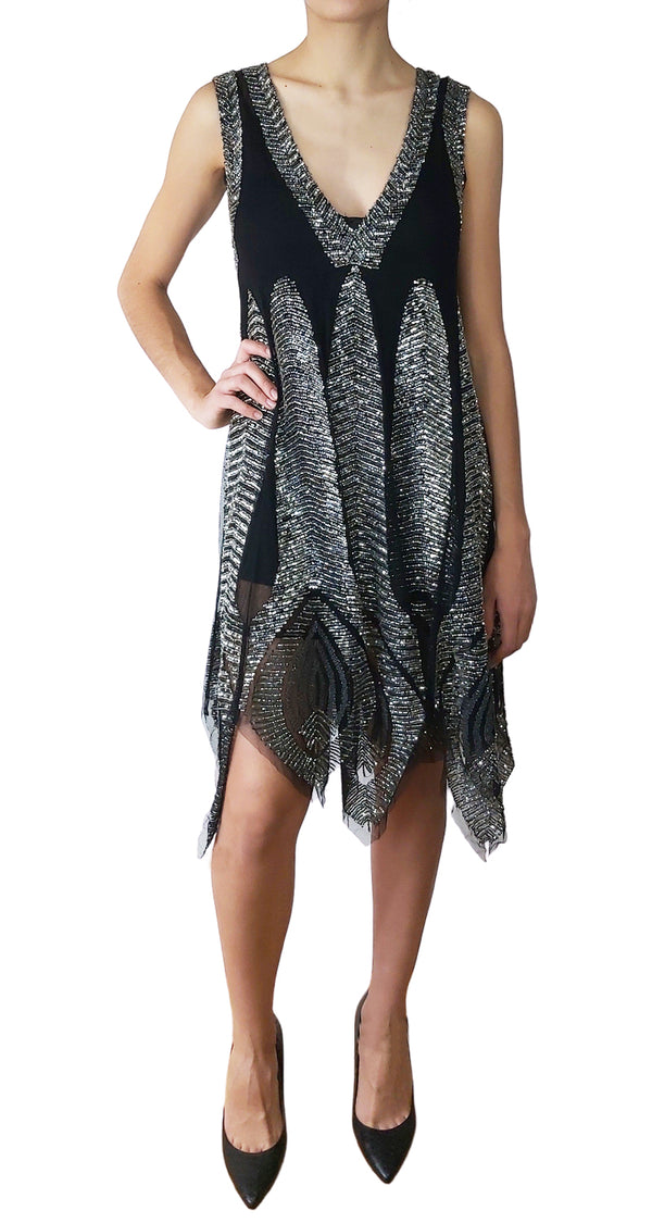 Vestido Viso Manja Negro