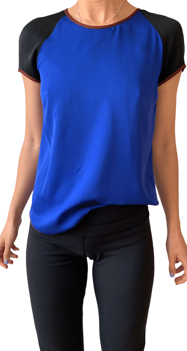 Blusa Color Block Seda