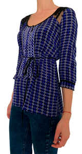 Blusa Seda Encaje