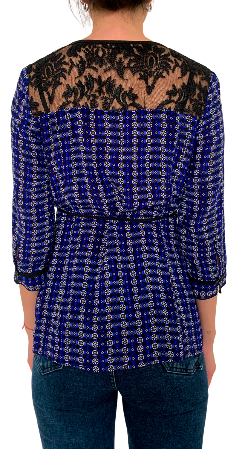 Blusa Seda Encaje