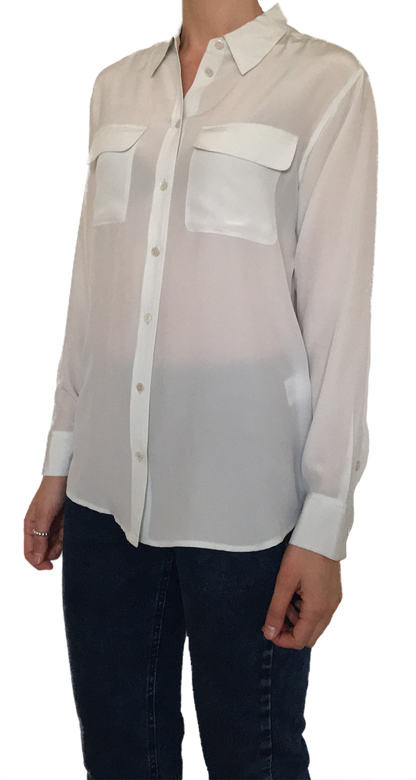 Blusa Seda Celeste