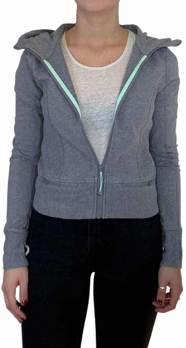 Polerón Zip Gris