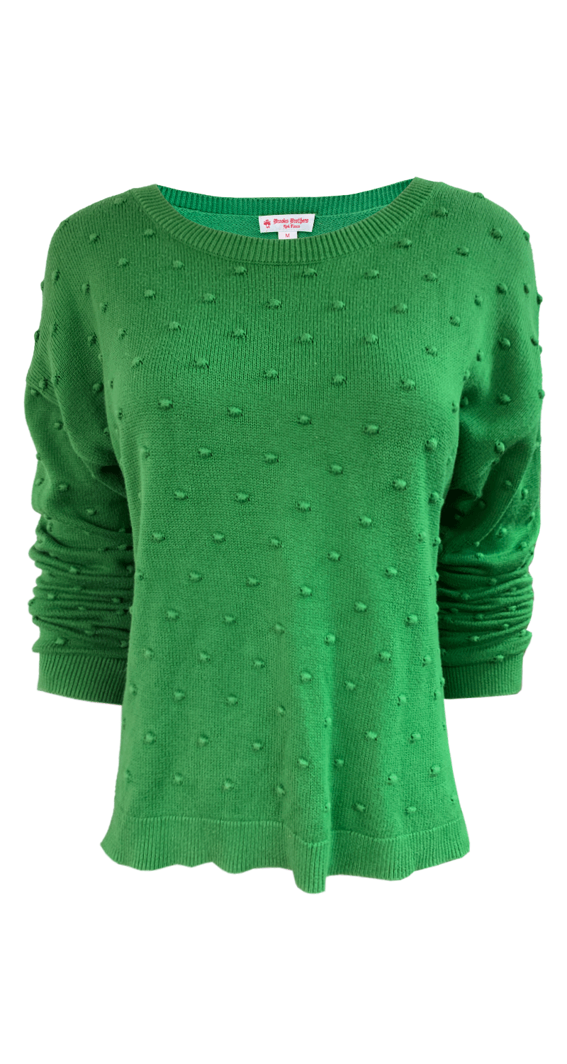Bubble Knit Pom Pom Sweater