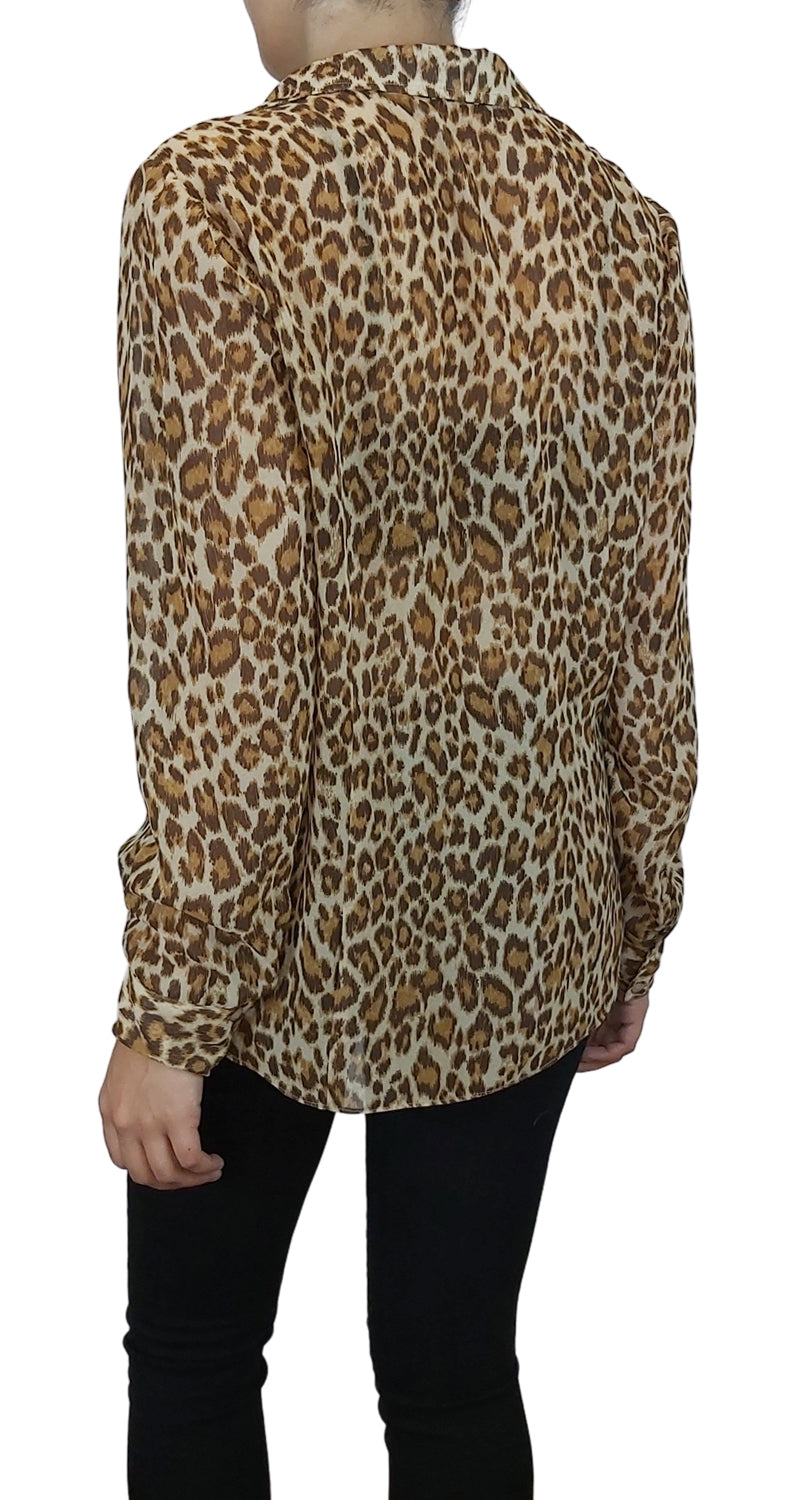 Blusa Transparente Animal Print