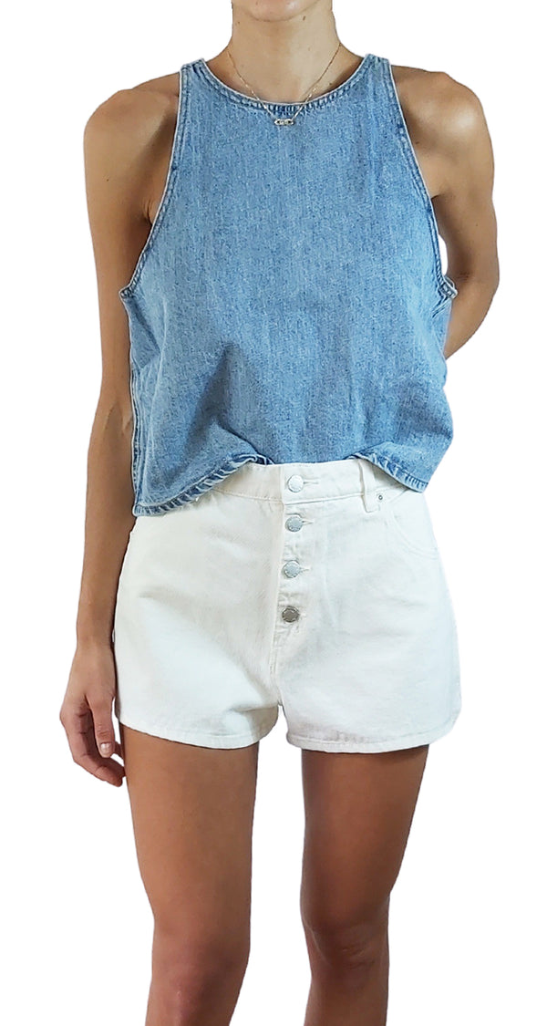 Blusa Denim Sin Mangas