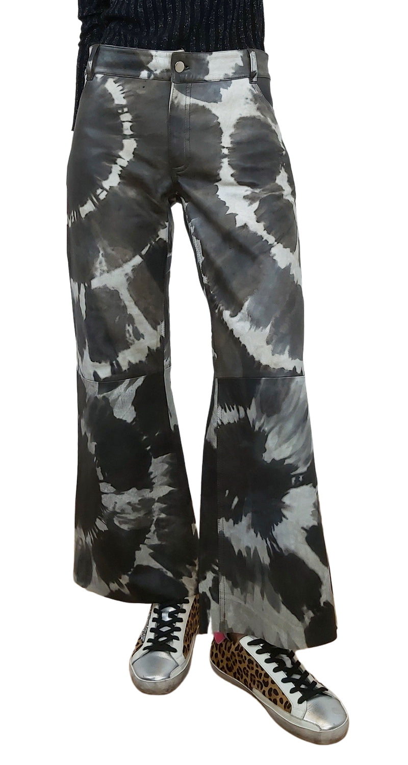 Pantalón Tie Dye Cuero Oveja Gris