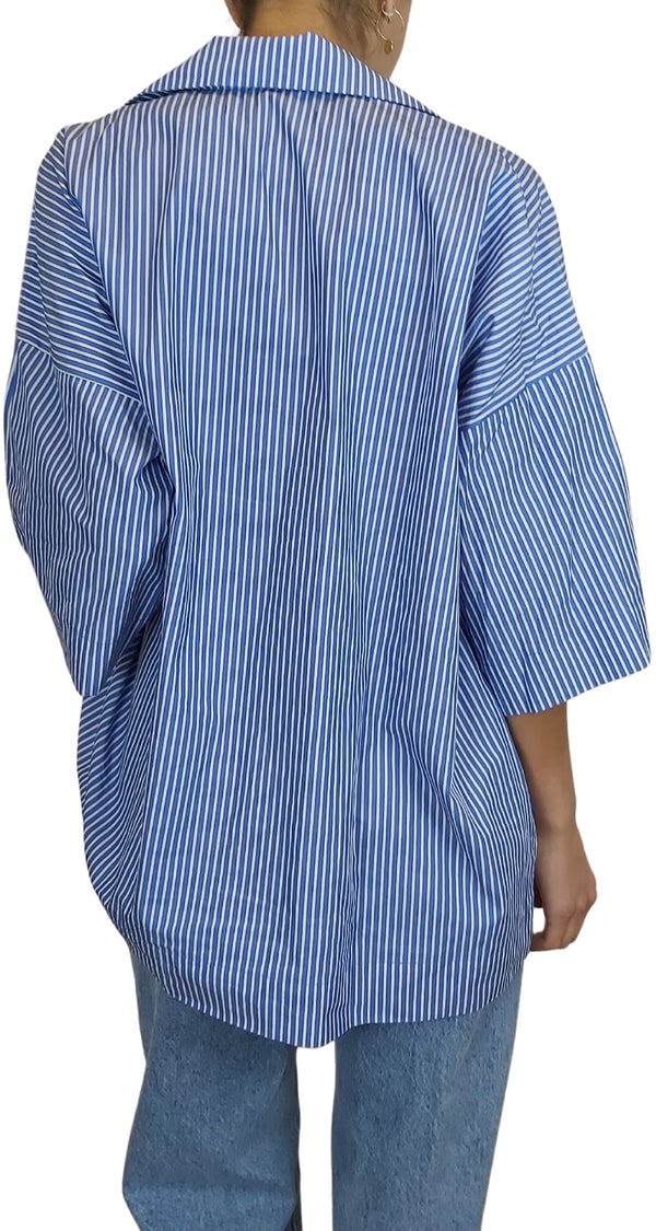 Blusa Rayas Azul