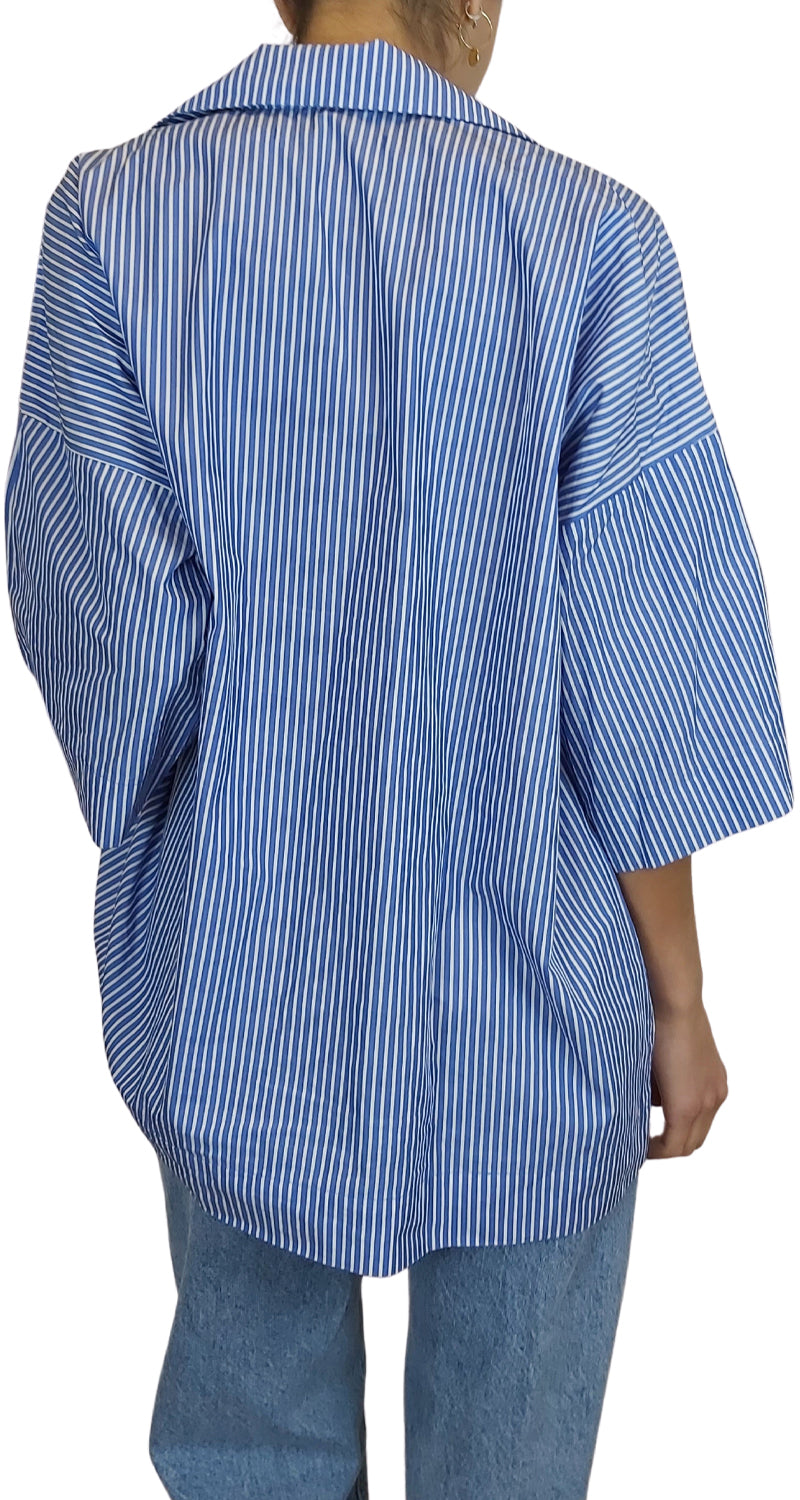 Blusa Rayas Azul