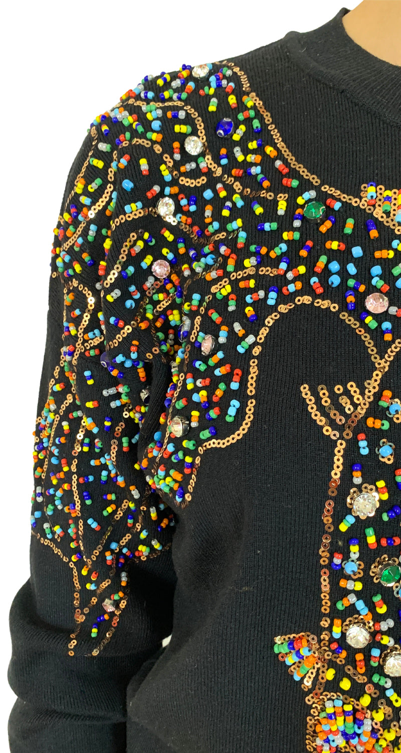 Embroidered Fish Sweater
