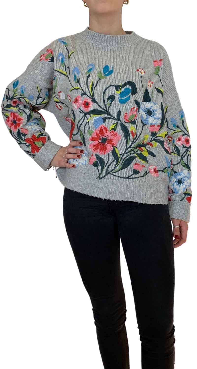 Sweater Bordados Flores Limeted Edition