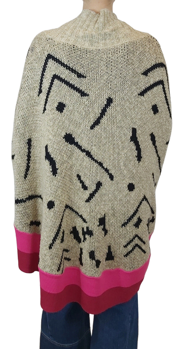 Poncho Tejido Beige