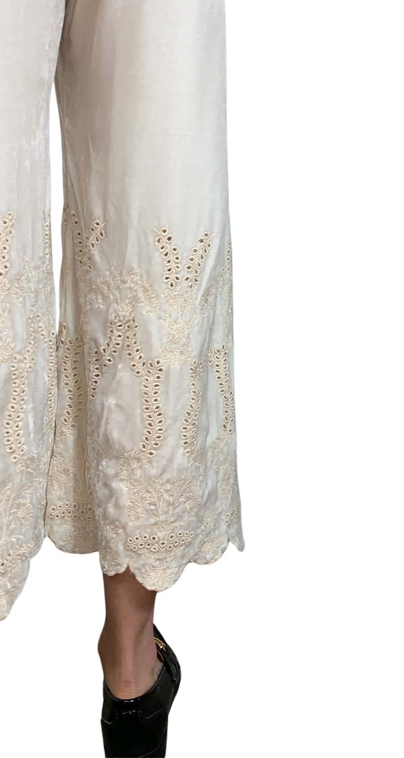 Pantalón Velvet Broderie Beige Johnny Was by Magma