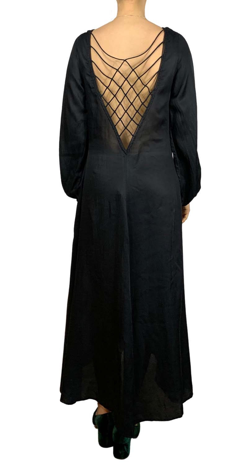Vestido Maxi Botones Negro Free People by Magma