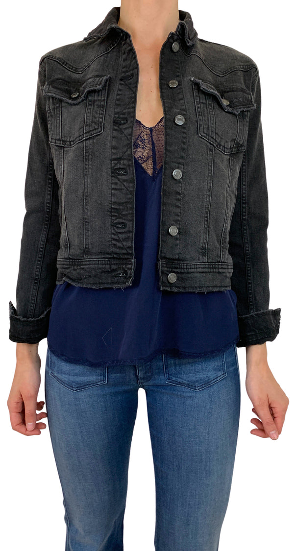 Chaqueta Jean Gris