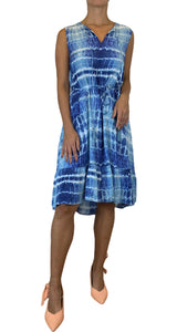 Vestido Overzise Tie Dye Azul