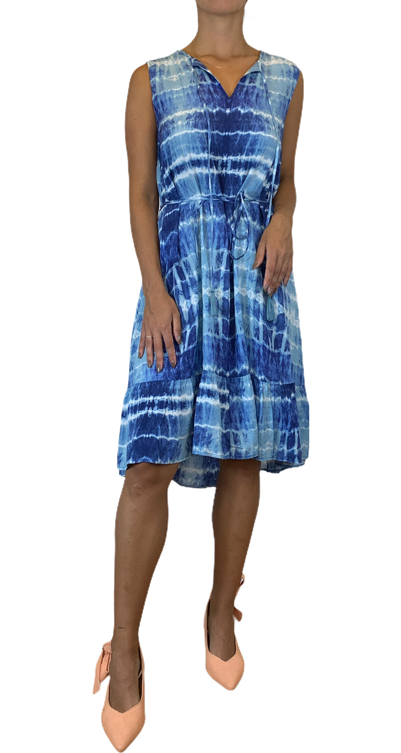 Vestido Overzise Tie Dye Azul