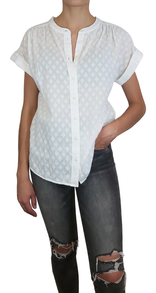 Blusa Mao Texturizada Blanca