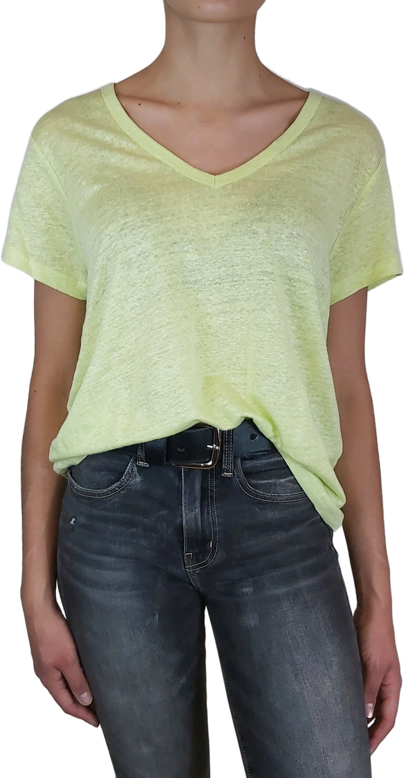 Polera Lino Verde Limón