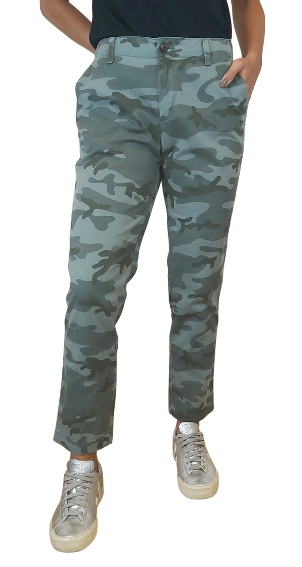 Pantalón Girlfriend Chino Camuflaje