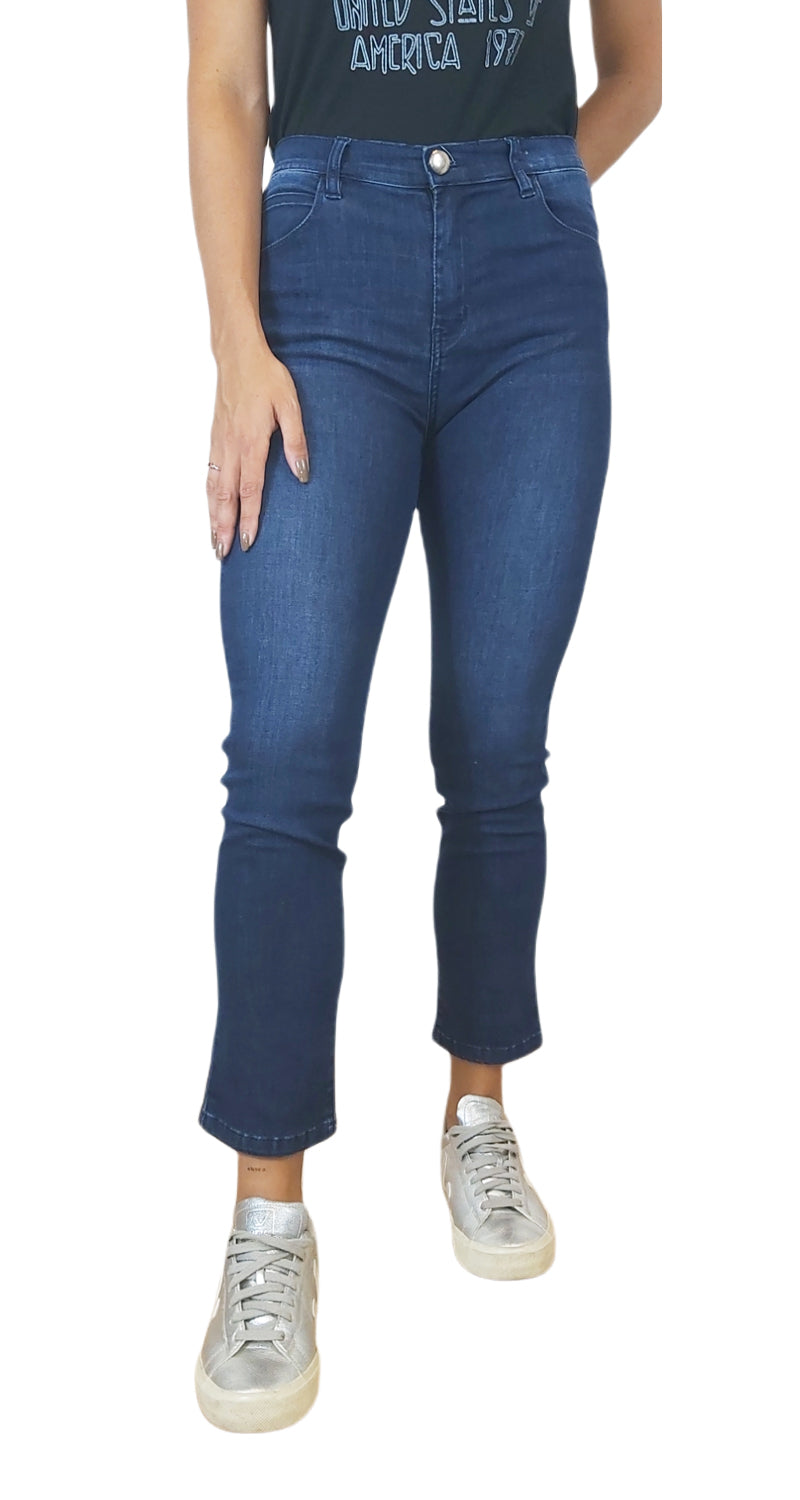 Skinny Jeans Tiro Alto Denim