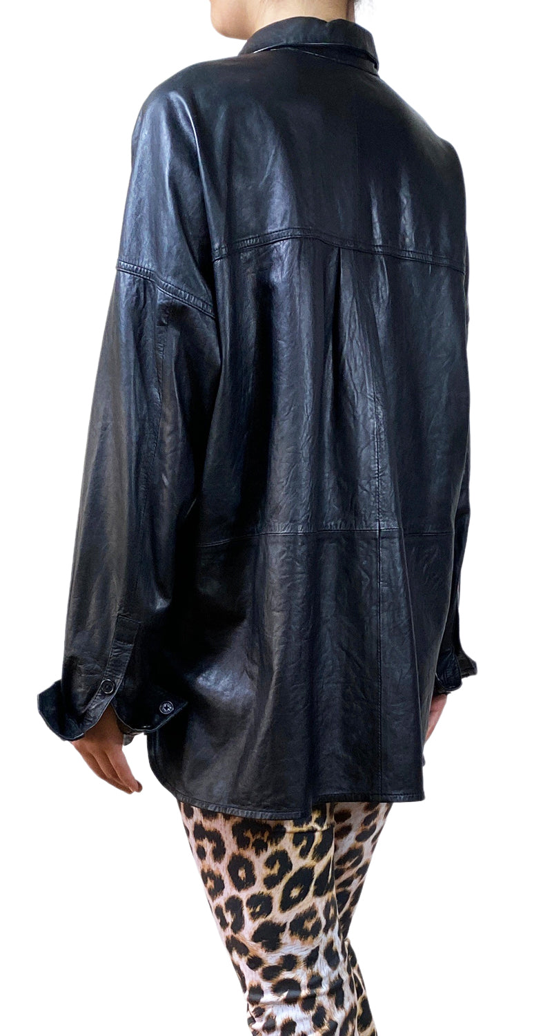 Camisa Cuero Negro