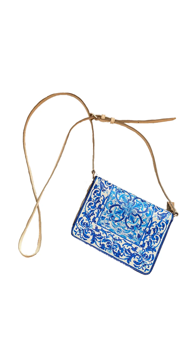 Cartera Mini Sicily Majolica Azul