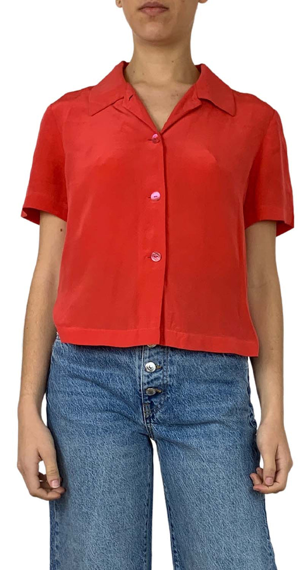 Blusa Crop Coral