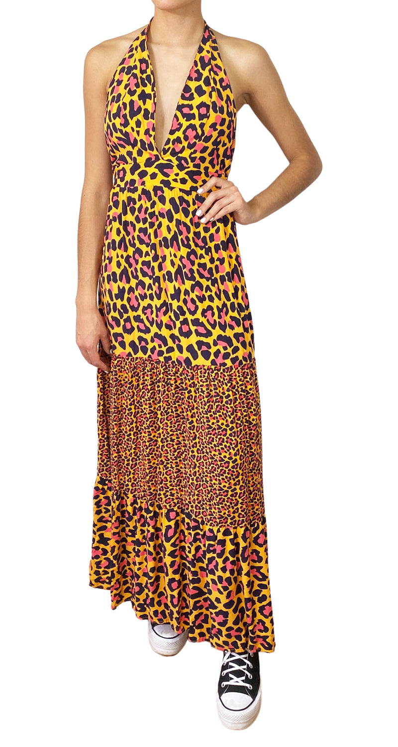 Vestido Maxi Animal Print