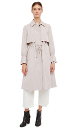 Carolena Trench In Khaki Stone
