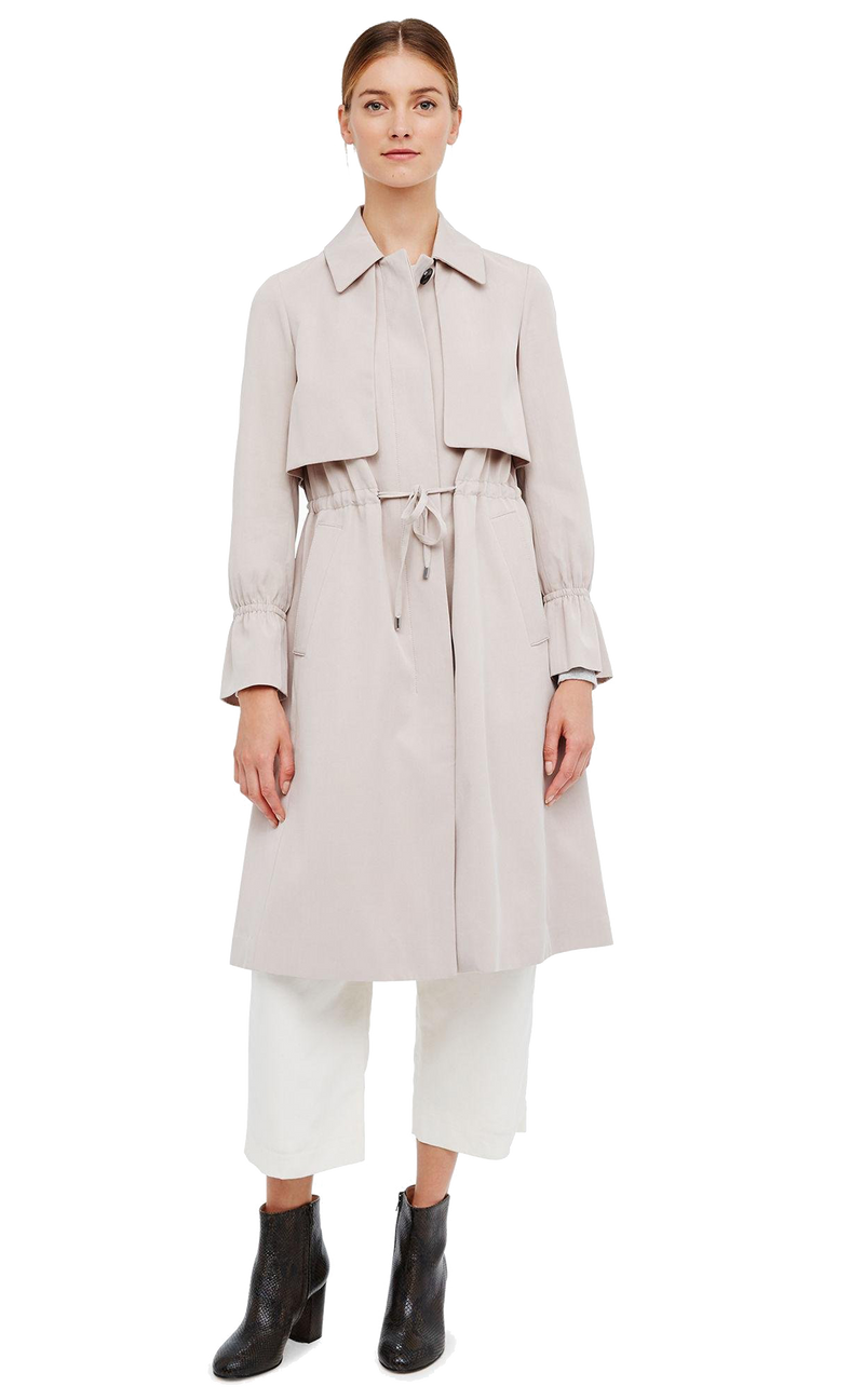 Carolena Trench In Khaki Stone