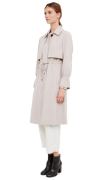 Carolena Trench In Khaki Stone