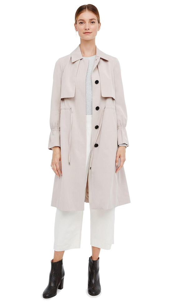 Carolena Trench In Khaki Stone