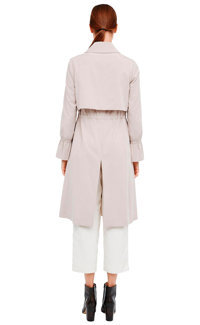 Carolena Trench In Khaki Stone