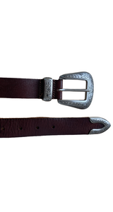 Western Brown Leather Belt