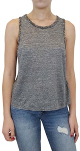 Polera Lino Strass Gris