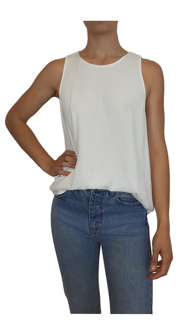 Blusa Sin Mangas Blanca