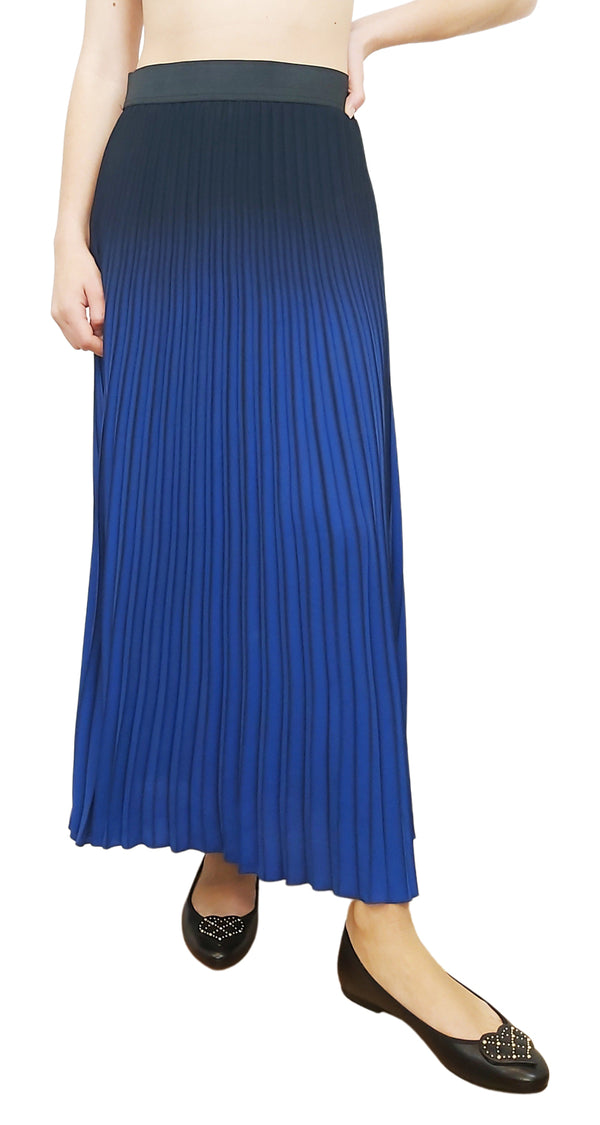 Falda Plisada Degradé Azul