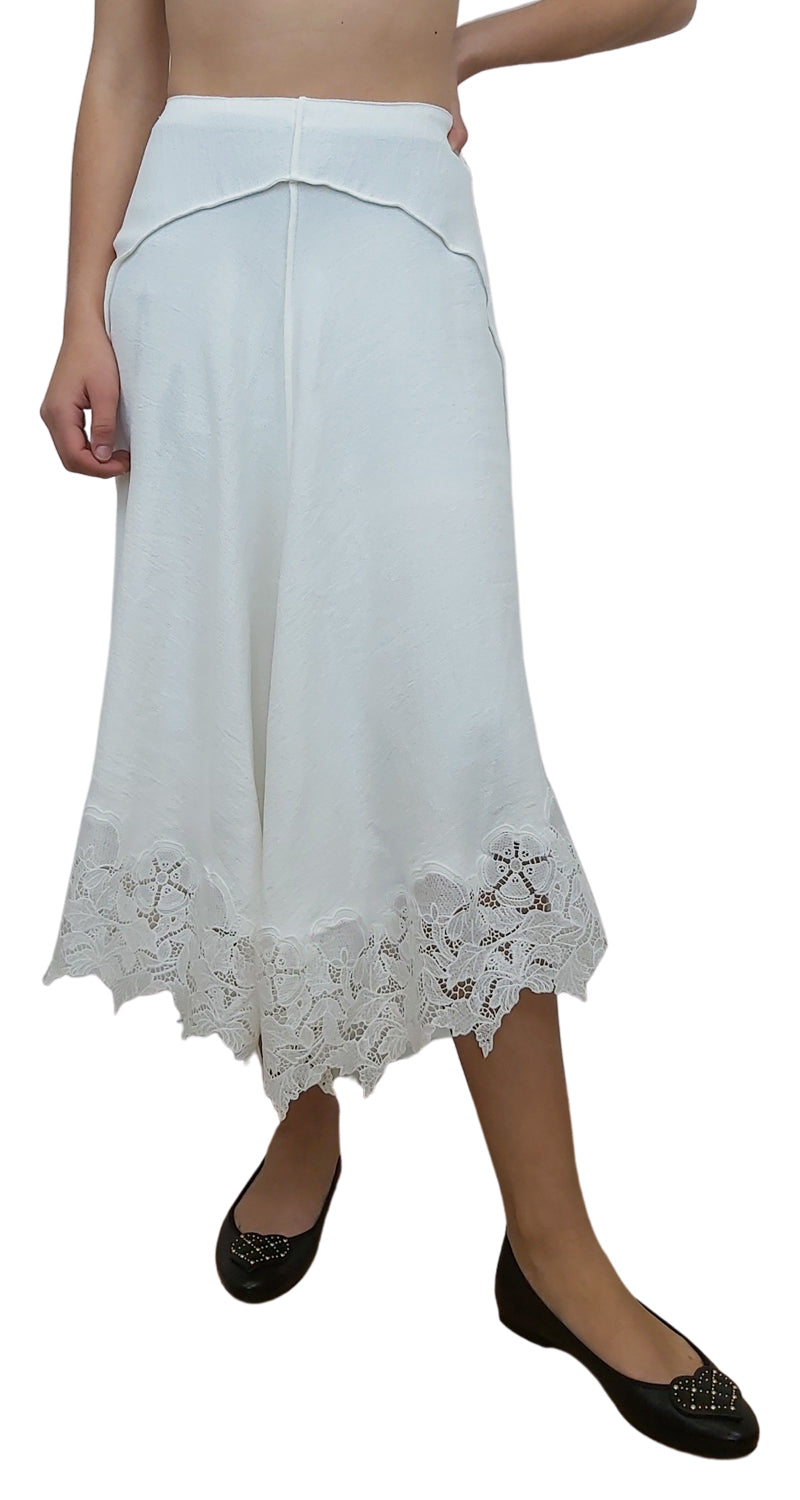 Falda Blanca Macramé