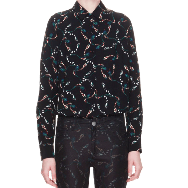 Blusa Negra Serpientes