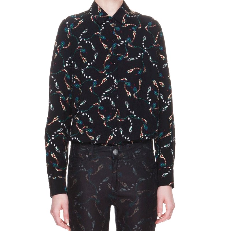Blusa Negra Serpientes