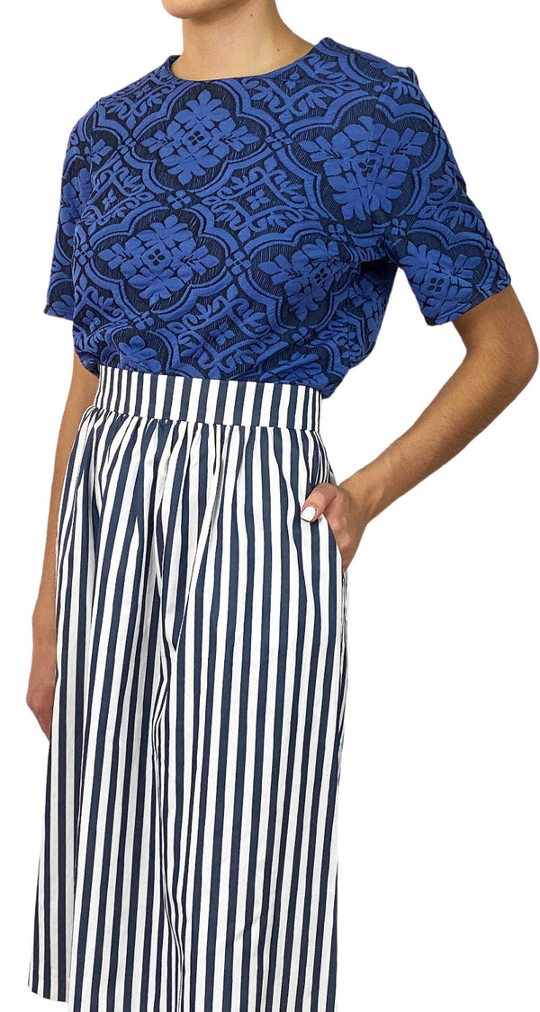 Polera Azul Relieve