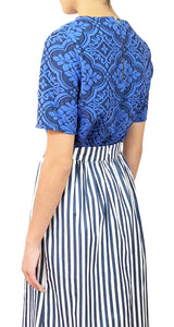 Polera Azul Relieve