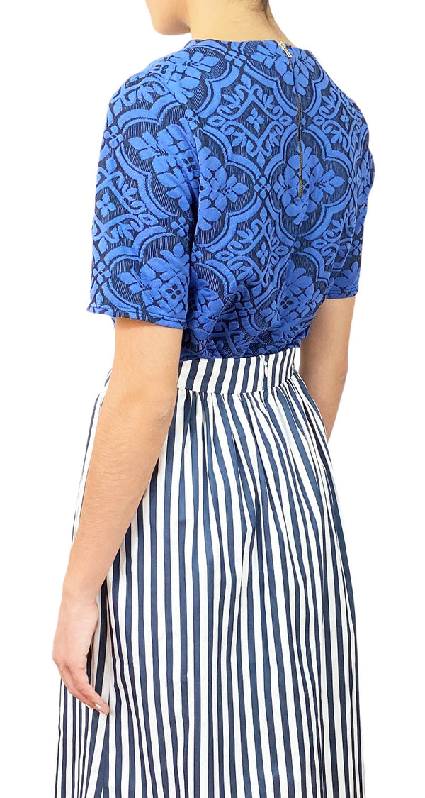 Polera Azul Relieve