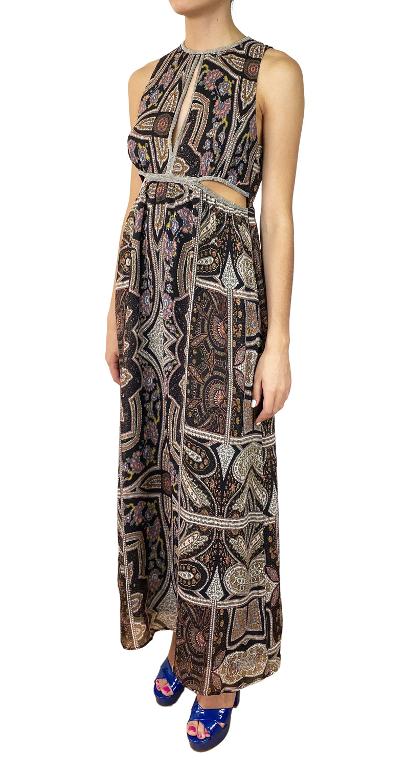 Vestido Paisley Abertura