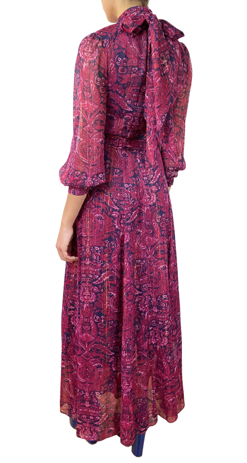 Vestido Morado Paisley