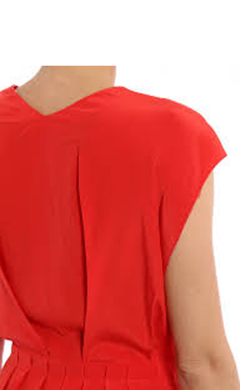 Vestido Plisado Rojo (6538037330055)